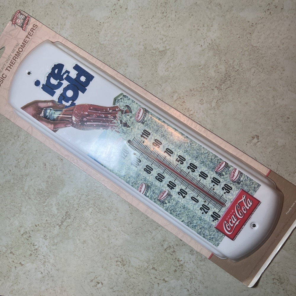 90s‎ Ice Cold Coca Cola Coke Classic Heavy Metal Thermometer New Sealed USA